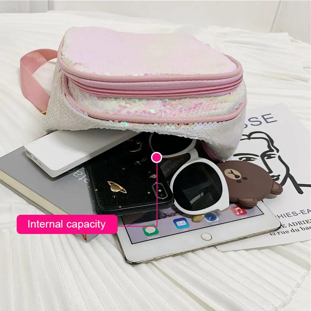 Блестящий женский рюкзак с блестками большая вместительность Mochila Feminina 2019 из