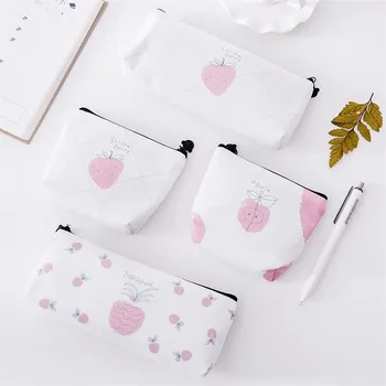 

1 PC Canvas School Pencil Case Kawaii Fruit Fabric Pencil Bag Box Pouch Cases For Pens Kids Gift Stationary Supplies 04929