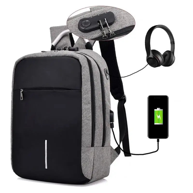 

Men Women Unisex USB Charge Computer Backpacks Anti-theft Bags Laptop Backpack Fashion Brand Men Backpacks Male Rucksacks