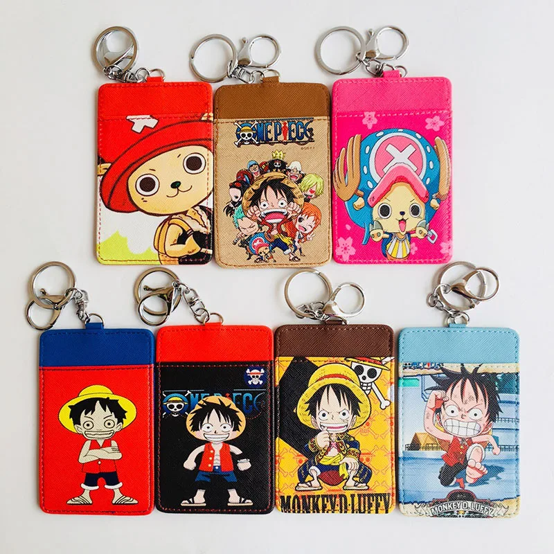 

IVYYE 1PCS One Piece Anime Plush Card Holder PU Cartoon Credit ID Bags Coin Bus Card Wallet Kid Girls Gifts New