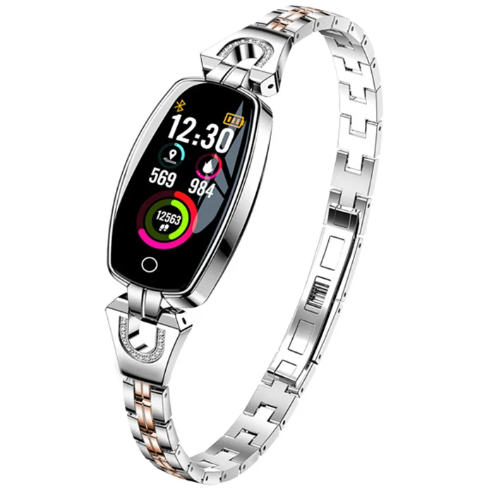 

LYMOC H8 Women Fashion Smartwatch Metal Watch Heart Rate Blood Pressure Oxygen Detection Waterproof Smart Bracelet
