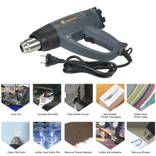 2000 Вт промышленный быстрый нагрев горячий воздушный пистолет Регулируемая Температура Скорость горячий термоусадочный воздуходувка инструмент с 4 насадками ac220в ЕС вилка