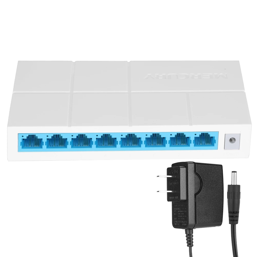 

8 Port 10/100Mbps Ethernet Network Switch Desktop Fast LAN Switcher Adapter S108M