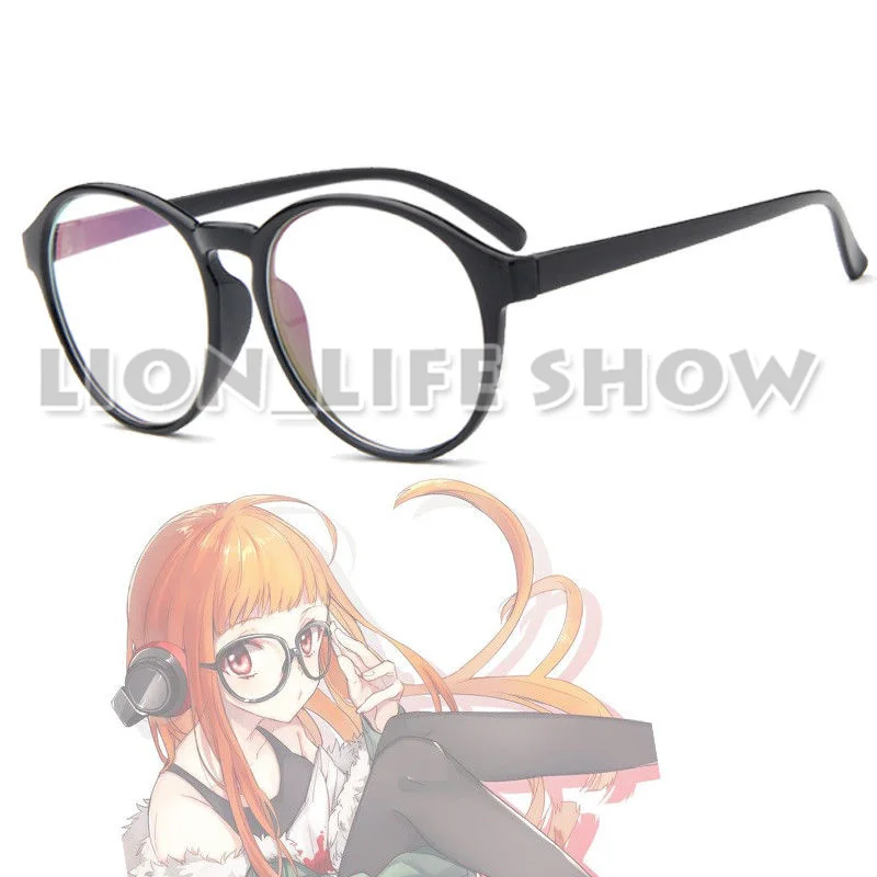 

Persona 5 Futaba Sakura Kurusu Akatsuki Black Round Glasses Cosplay Accessory