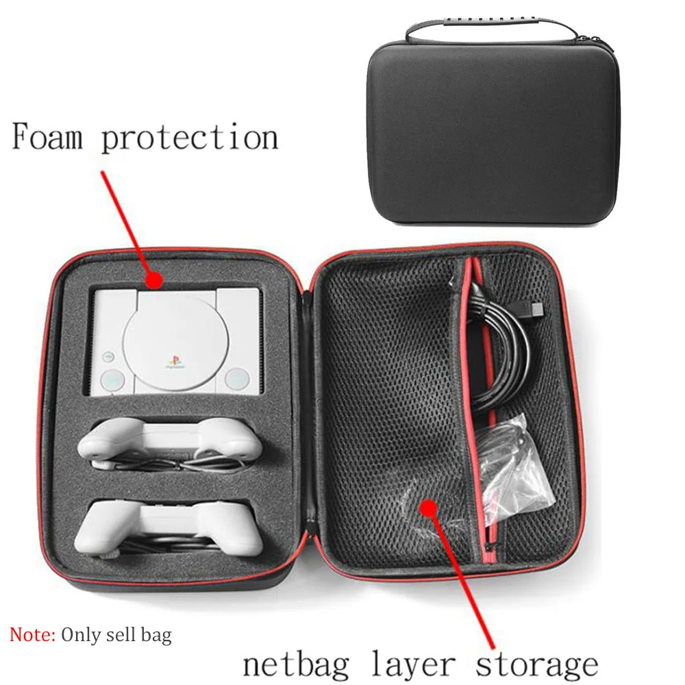 

Portable EVA Carrying Case for Sony PS Playstation Classic Hosts & Mini PS1 Controller waterproof storage bag case accessories
