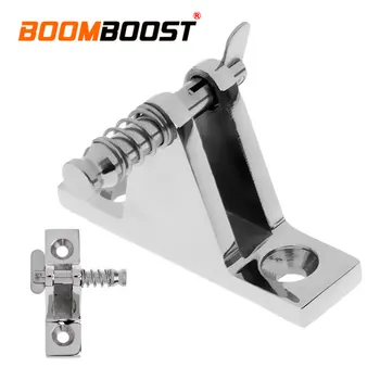 

1 Pcs Fit For Boat Marine Stainless Steel 90 Degree Top Deck Hinge With Quick Release Hardware Silver Removable Bolt/Pin