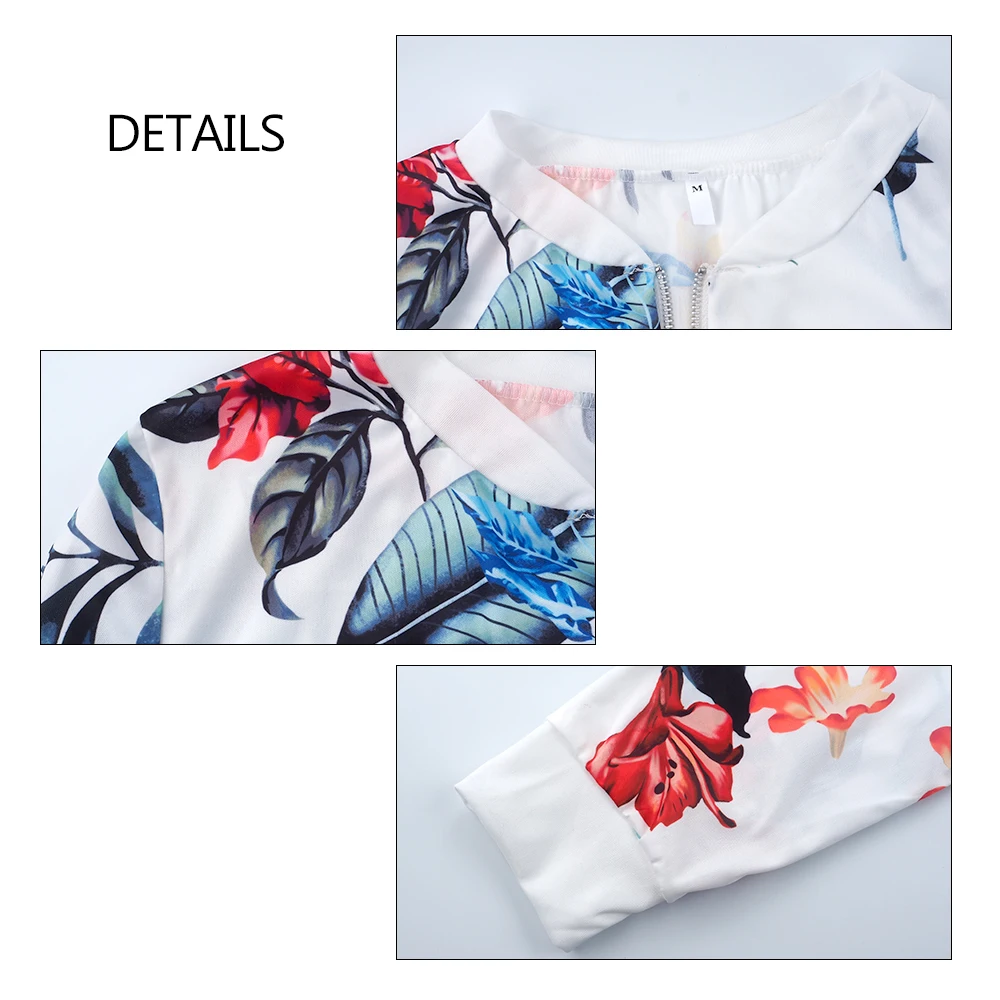 Plus Size Spring Women's Jackets Retro Floral Printed Coat Female Long Sleeve Outwear Clothes Short Bomber Jacket Tops 5XL