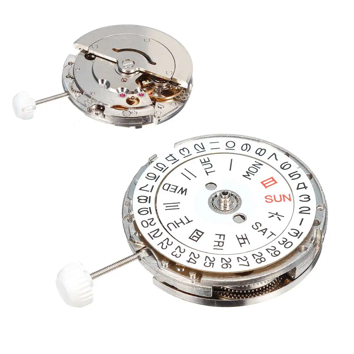 

White Mechanical Automatic Watch Replacement Movement Calendar Display Watch Repair Parts For MIYOTA 8205 Watches Clock Movement