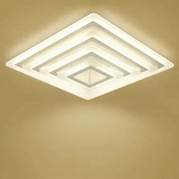 

Modern Simple Square Dimmable Led Ceiling Lights Lustre Acrylic Metal Bedroom Led Ceiling Light Dining Room Celing Lighting Lamp