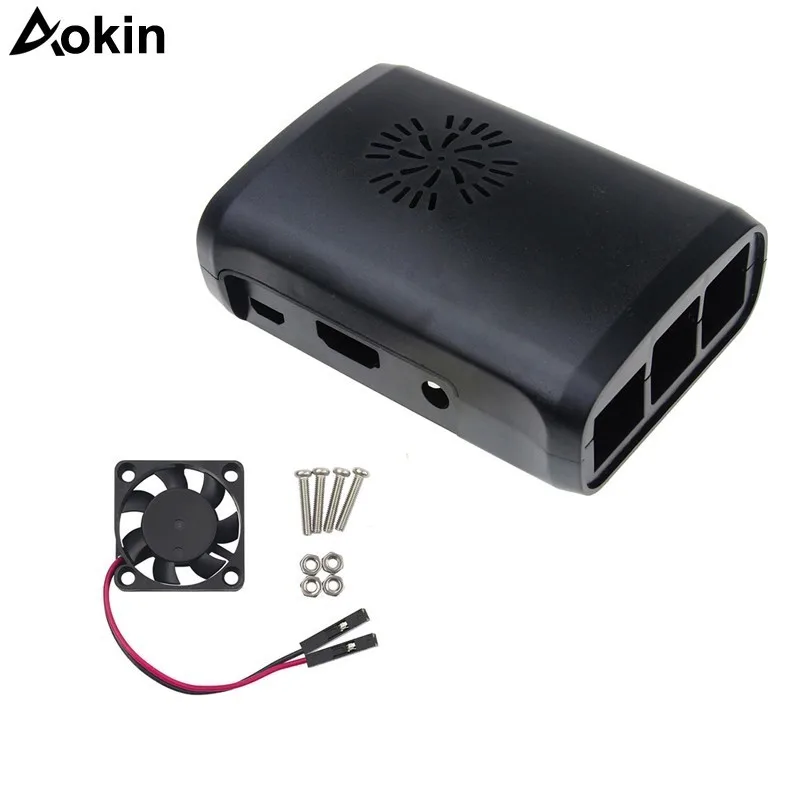 

For Raspberry Pi Case Protective Case ABS Shell cover With Mini Cooling Fan for Raspberry Pi 2 Raspberry Pi Model B Plus +
