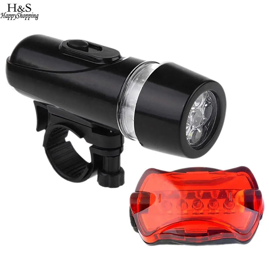 

50 5cm 1 Bicycle Mountain 2 Black Night Light LEDs Red 100m Bike Set Taillight Warning IP 65 Headlight 5 Riding 0inch