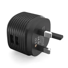 Британская вилка Dual USB настенное зарядное устройство AC 100 V-240 V, 50-60Hz 0.5A 5 V, 3.4A в любом месте, где вам нужен адаптер для мобильного телефона