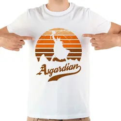 Asgardian Тор забавная футболка для мужчин лето 2019 г. Новый Белый повседневное Мужская, с коротким рукавом Прохладный супергерой футболка