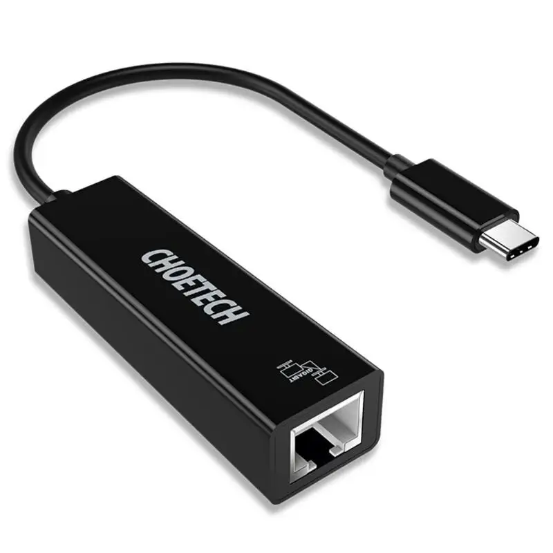 Choetech Тип usb C RJ45 сетевой адаптер 10 м/100 м/1000 Мбит/с Gigabit Ethernet карты для MacBook с
