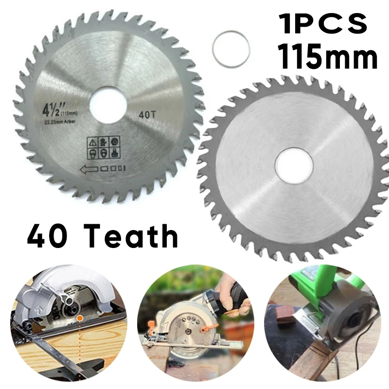 

1*Saw Blade Disc 4.5inch/115mm 40 Teeth Carbide Circular Saw Blade Disc Cutter For Cutting Wood