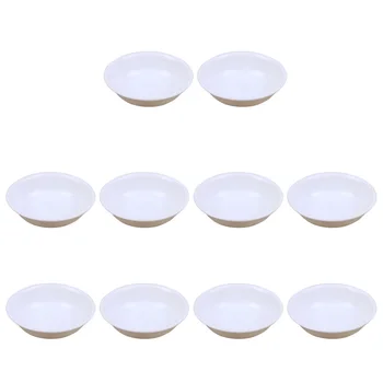 

10pcs Sauce Dishes Break-resistant White Food Dipping Plastic Bowl Appetizer Plate Seasoning Dish for Restaurant Home Buffet