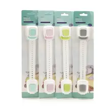 Младенческой две кнопки Многофункциональный замки безопасности ребенок доказательство ящики шкафов Приспособления унитаза холодильник и печь безопасности замки