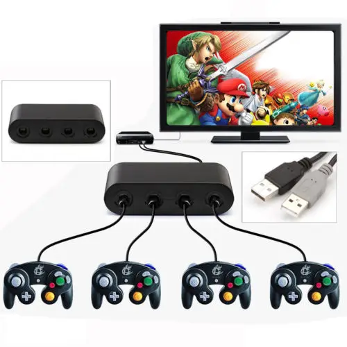 4Port USB Controller Adapter Converter For Nintendo Wii U&ampSwitch&ampPC Hot Converters Digital Cables |