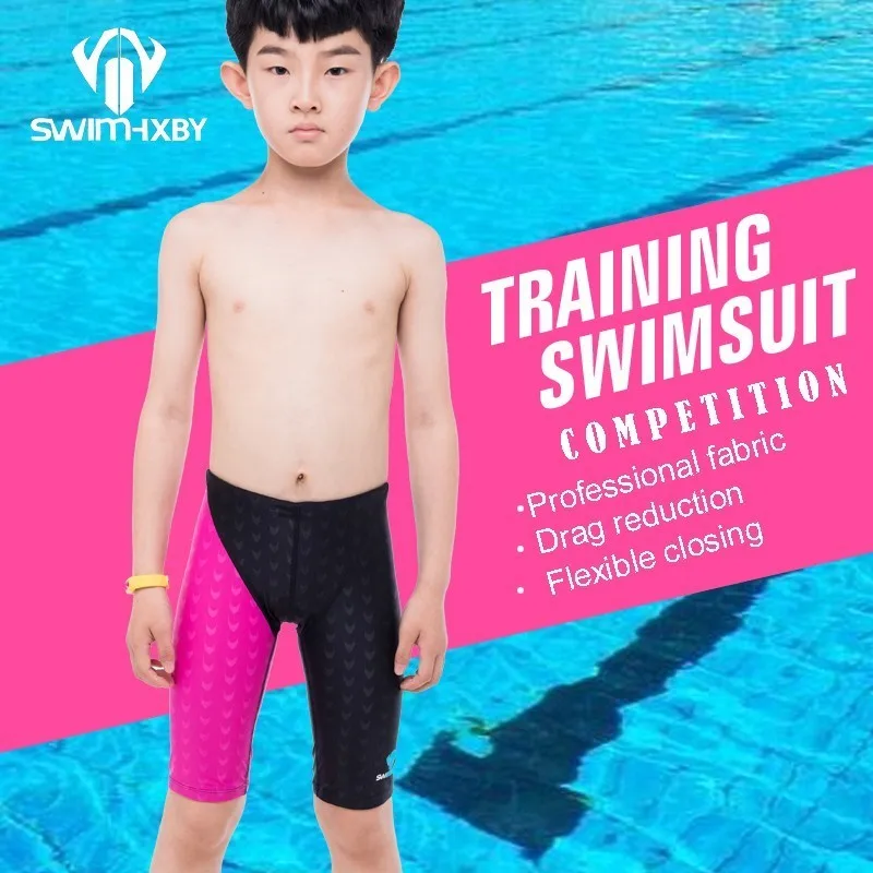 HXBY/купальный костюм для мальчиков плавки для плавания Профессиональный тренировочный купальный костюм детские спортивные шорты для мальчиков мужские плавки