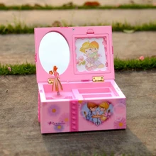 Девушки балет танец Музыка подвеска-музыкальный инструмент коробка amp портативный для макияжа модные ювелирные изделия Детская Подарочная Рождественская кукла розовый