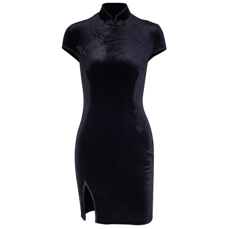 plain black mini dress