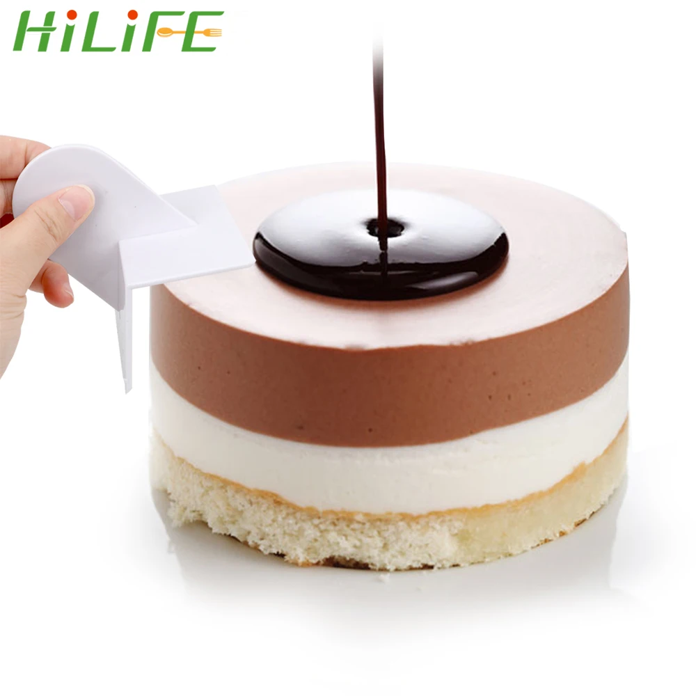 

HILIFE Fondant Cakes Edge Side Smooth Tool Cake Decorating Pastry Mold Plastic Cake Spatula Cake Smoother Polisher Baking Tools