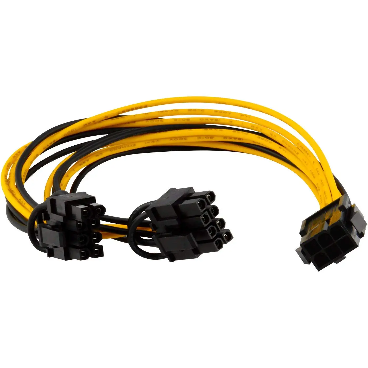 PCI Express power Splitter Cable 6-pin to 2x6 + 2-pin (6-pin/8-pin) 18 AWG (5-Pack)