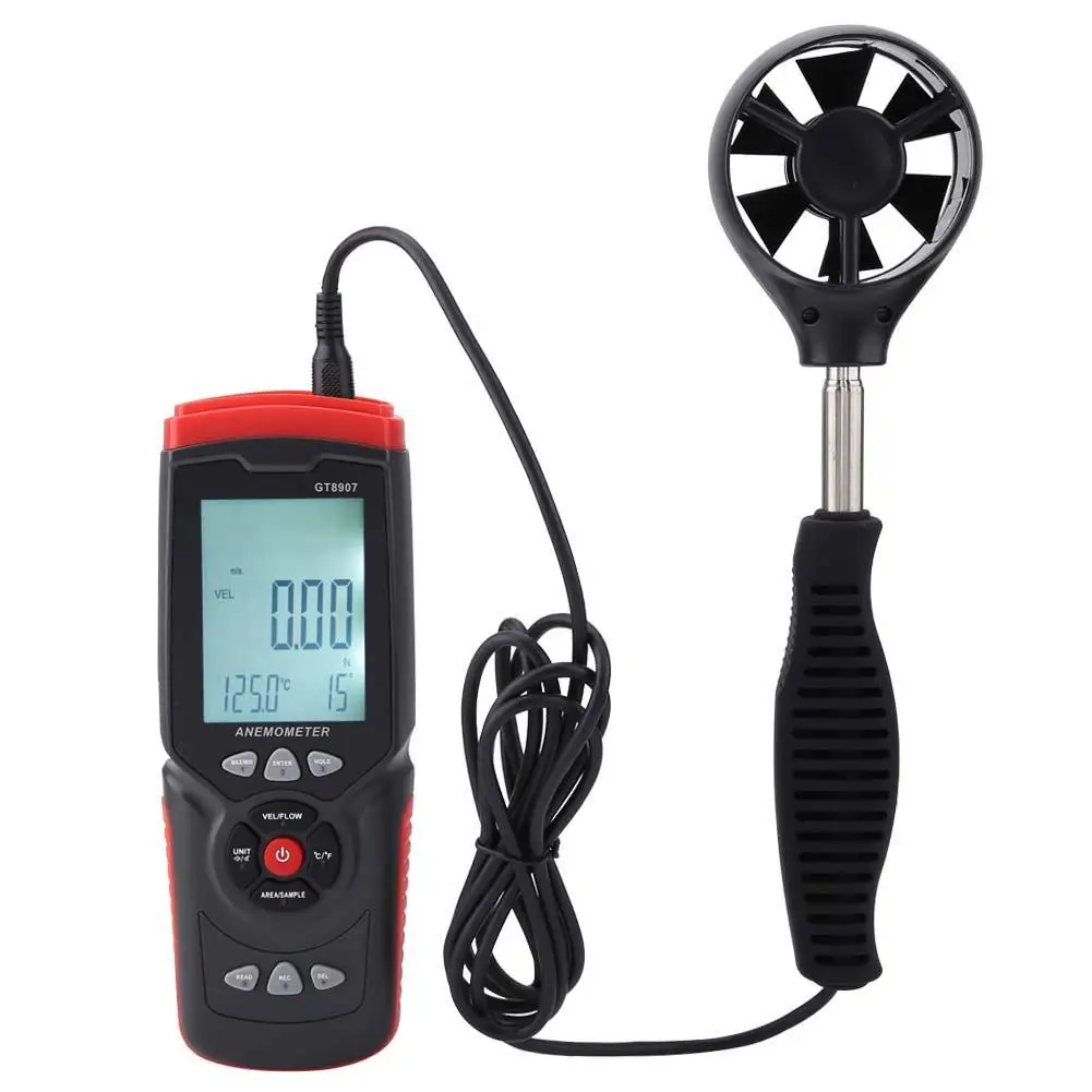 Мультифункциональный USB Анемометр GT8907 измеритель скорости ветра и