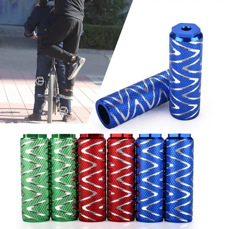 

1 Pair Aluminum Alloy MTB Bike Bicycle Pedal Front Rear Axle Foot Pegs BMX Footrest Lever Cylinder Bike Accessories