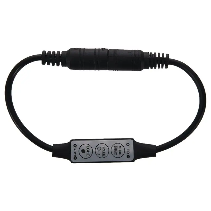Низкопрофильный встроенный контроллер Mini 3 Key Dimmer Switch для светодиодной ленты Light Black