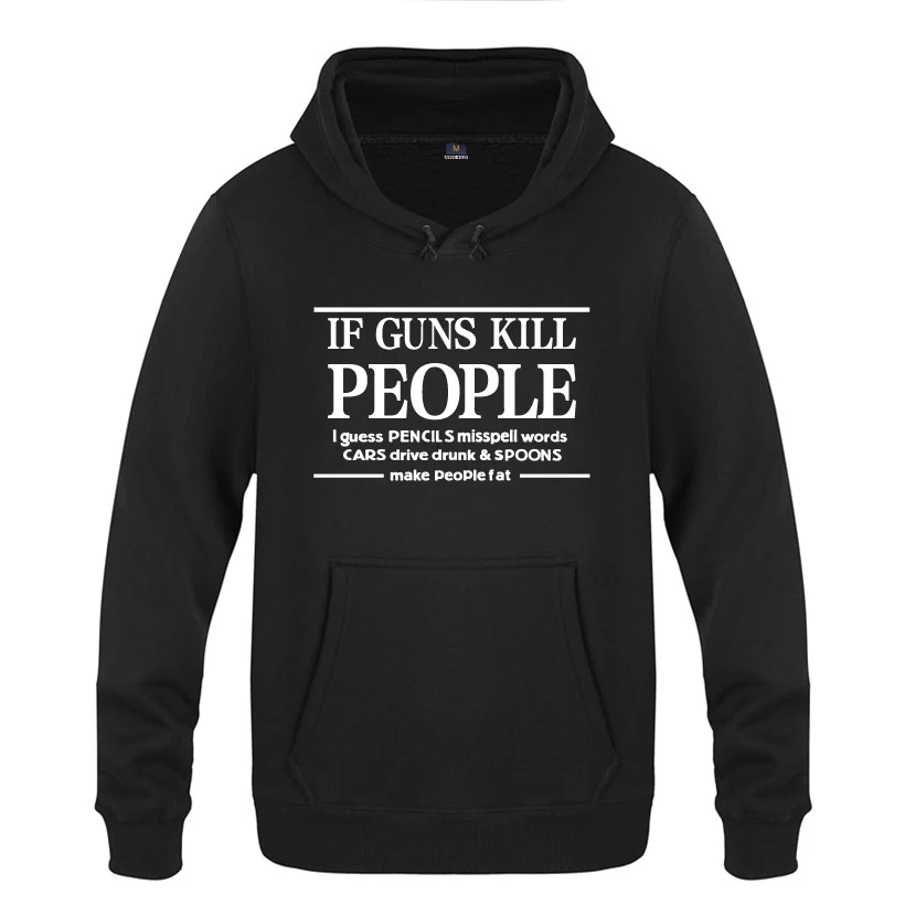 Если guns Kill People-Pencils Misspell Words Смешные Толстовки мужские 2018 мужские пуловеры флисовые толстовки с капюшоном