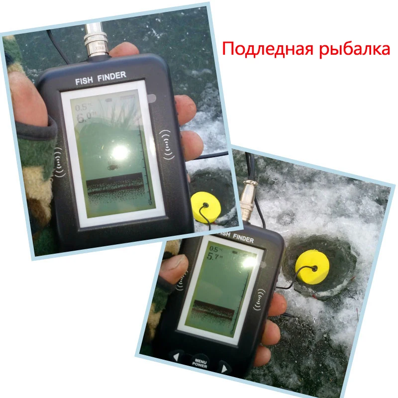 يخيط-Erchang Xf02 المحمولة صياد السمك 9 M سلك السونار إنذار 0.6-100 M عمق محول الاستشعار سونار ل الصيد