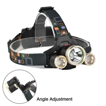 

400Lm 3 LED Headlamp 4 Modes Rechargeable Headlight Head Lamp Flashlight Torch Light Spotlight By 18650 For Camping Hunting A609