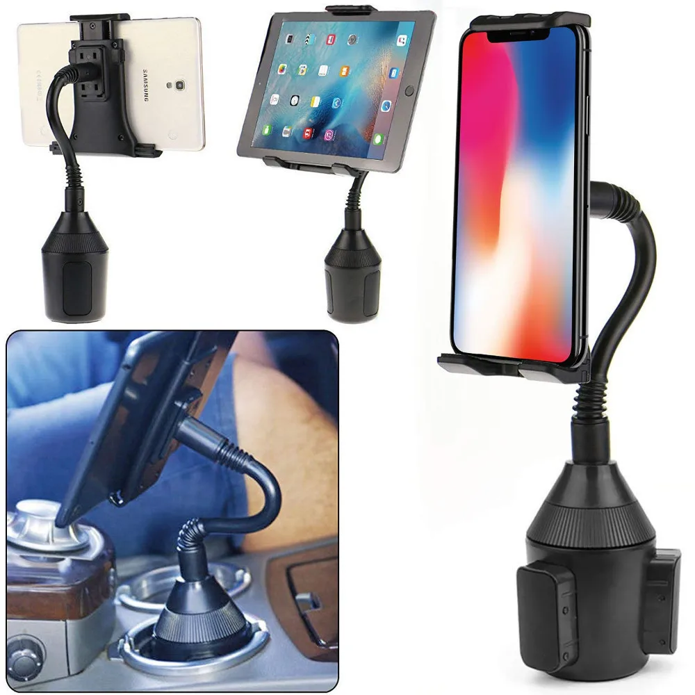 

Universal Tablet Phone Holder for iPad for Samsung Galaxy 7-10 inch Tablet Adjustable Car Cup Holder Mount Mini