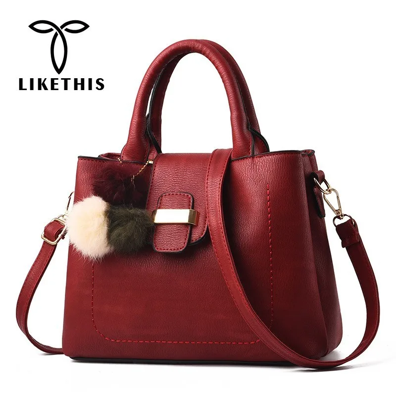 LIKETHIS شعبية الجلود حقيبة كتف المرأة صغيرة Crossbody أكياس لفتاة سستة و غلق بمشبك الصلبة لينة حقيبة يد جديد Torebki Damskie