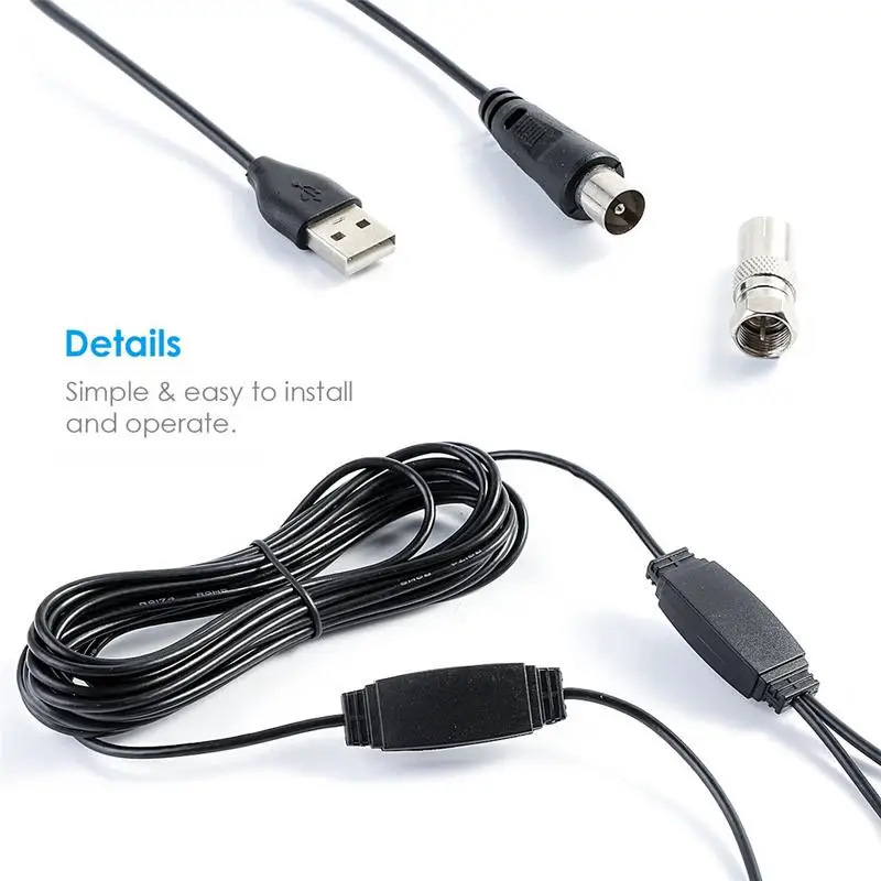 120 Miles 1080P Indoor Digital TV Antenna Signal Receiver Amplifier TV Radius Surf Fox Antena HDTV Antennas Aerial Mini DVB-T/T2