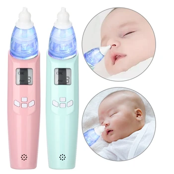 

Electric Nasal Aspirator Baby Safe Hygienic Nose Cleaner Baby Mucus Cleaner Nose Washer Machine with Soft LED Light Smooth Music