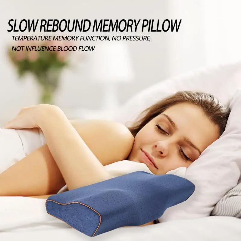 

Memory Foam Orthopedic Pillow Slow Rebound Neck Protection Soft Cervical Orthopedic Anti-snore Neck Foam Pillows