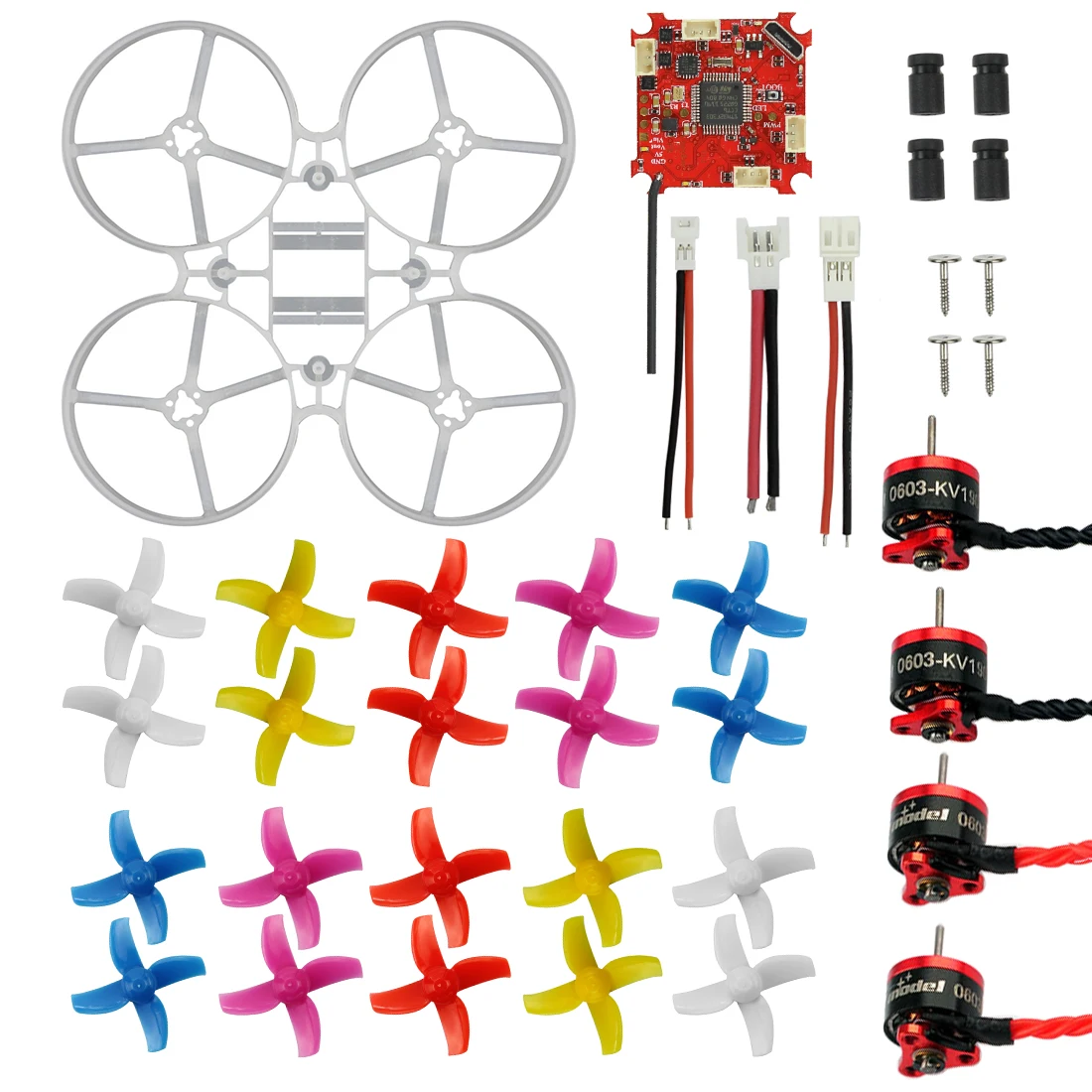

75mm Mini Indoor RC Racing Drone Combo Kit Bwhoop75 Frame Kit Crazybee F3 ESC 1S KV19000 Motor with 40mm Propeller
