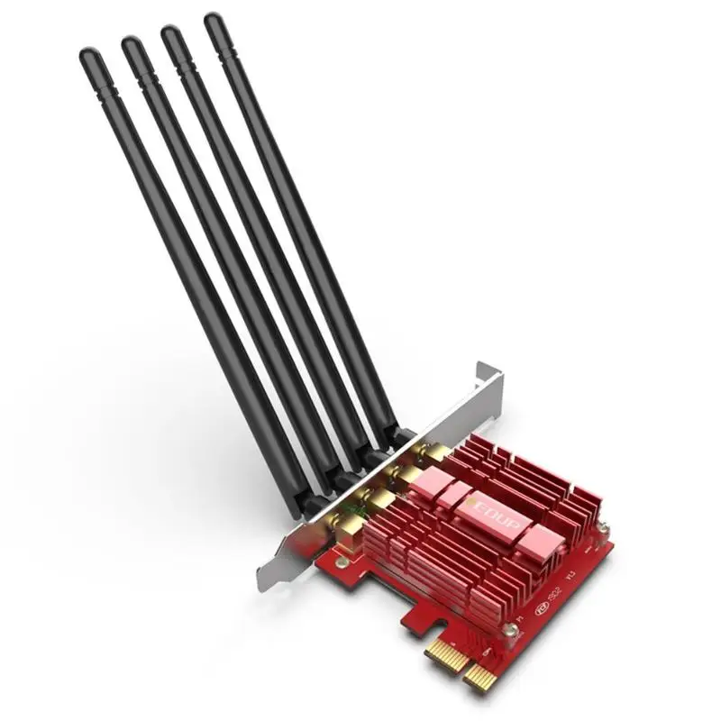 

PCI-E Wireless Network Card 2.4/5GHz Dual Band AC 1900Mbps PCI Express Desktop WiFi Adapter with 4*5dBi Antennas for Win