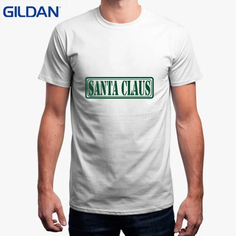 Вязанная сухая Футболка мужская La Camiseta Санта Клаус Знак брендовая Gildan футболка