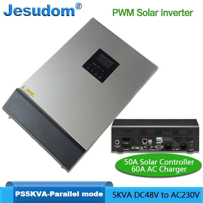 Солнечный инвертор параллельный 5000VA встроенный 48V50A PWM PV Контроллер заряда с 60A AC