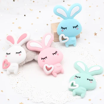 

19 Colors 1pc Baby Silicone Teethers BPA Free Teething Toy animal Koala rabbit tooth silicone bead DIY Necklace production