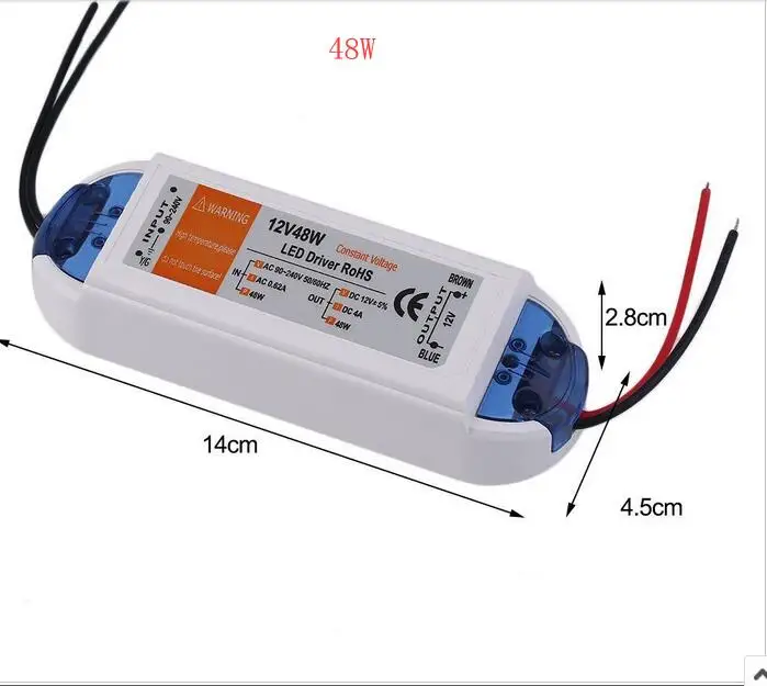 10 Pcs Alimentatore 12 Volt Di Alta Qualità 12 V Led Driver 48W Ac 900V 240V A 12 V Dc Adattatore Trasformatore Di Illuminazione Per Led