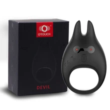 USB Vibrating Rabbit Cock Penis Ring Clitoris Silicone Intimate Sex Toy for Men SN-Hot