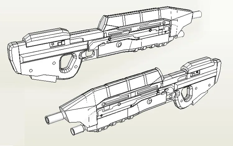 1:1 82 см войны человека MA5D винтовка Бумага модель ручной DIY не может быть
