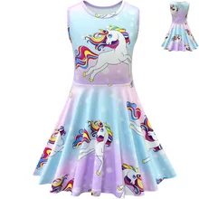 New Unicorn Children's Cute cloth Baby Sleeveless Vest Dress Princess Dress Birthday Party Costume Unicorn Christmas tutu Dress