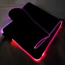 RGB الألعاب ماوس الوسادة كبيرة الألعاب ماوس الوسادة ألعاب LED مضيئة مكافحة زلة المطاط الطبيعي اكسسوارات هدية كبيرة xl ماوس حصيرة(China)
