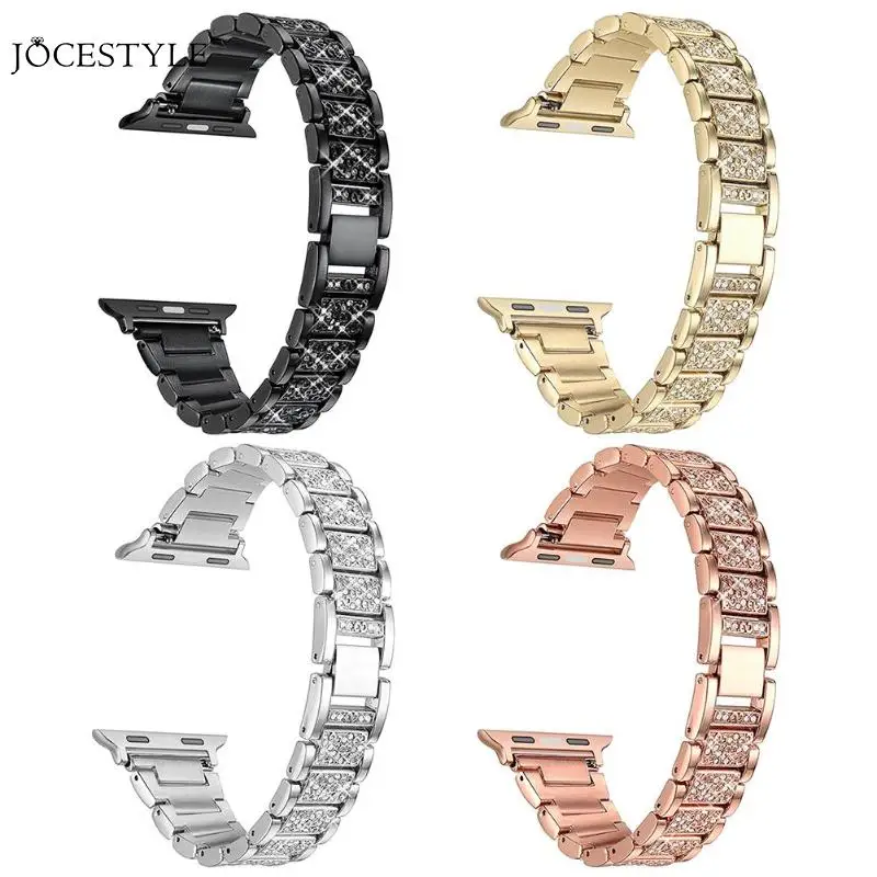 

Crystal Diamond Watchband Bracelet Wrist Strap for iWatch Series 1 2 3 42mm Stainless Steel Watch Band Universal Strap Wrist