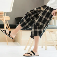 Пот брюки для девочек Лето г. горячий китайский стиль хлопковое покрывало тонкий широкие брюки для мужчин пляжные повседневное хип хоп б